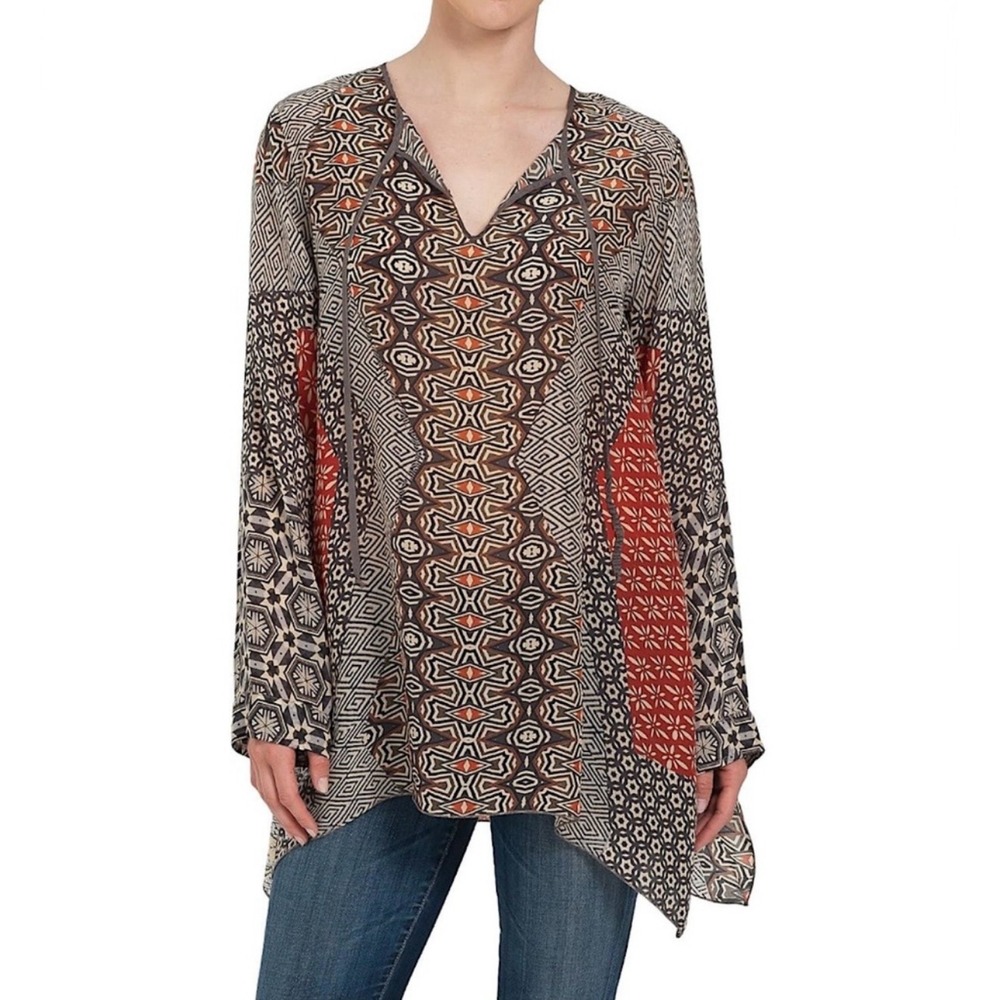Johnny Was Breeland printed boho tunic patchwork Size X-small